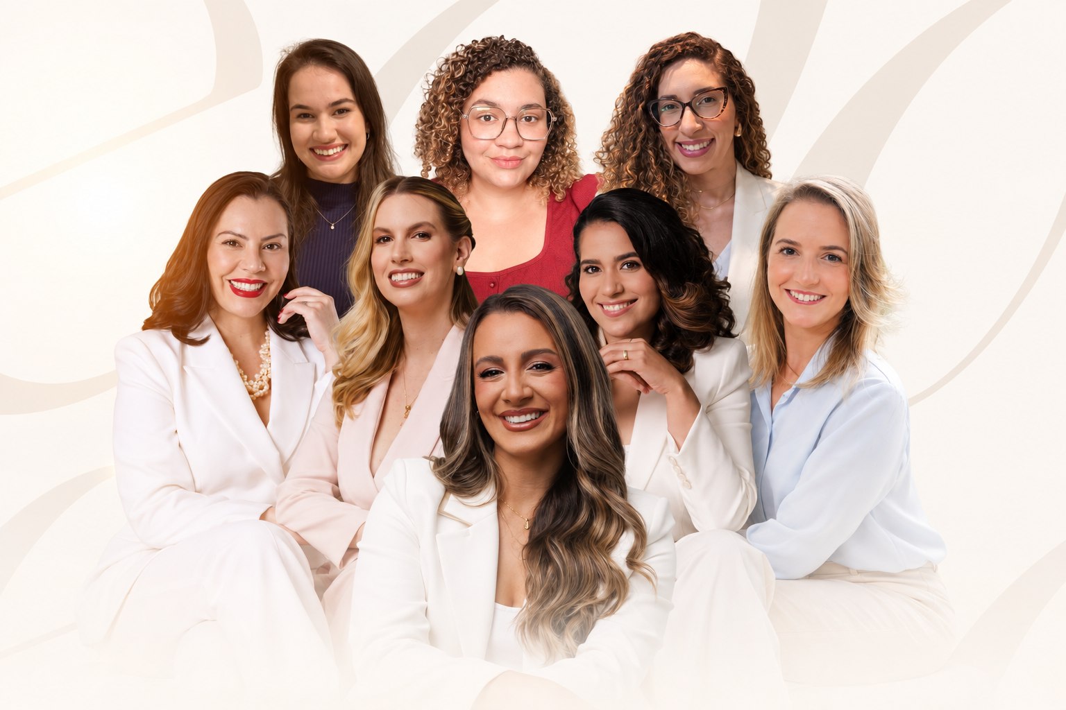 Dra. Amanda Guerra com a equipe de profissionais de A Chegada